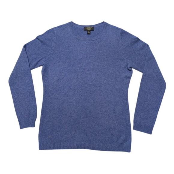 Charter Club Luxury 100% Cashmere Sweater Blue Women’s Small Crew Neck Soft - Picture 1 of 7